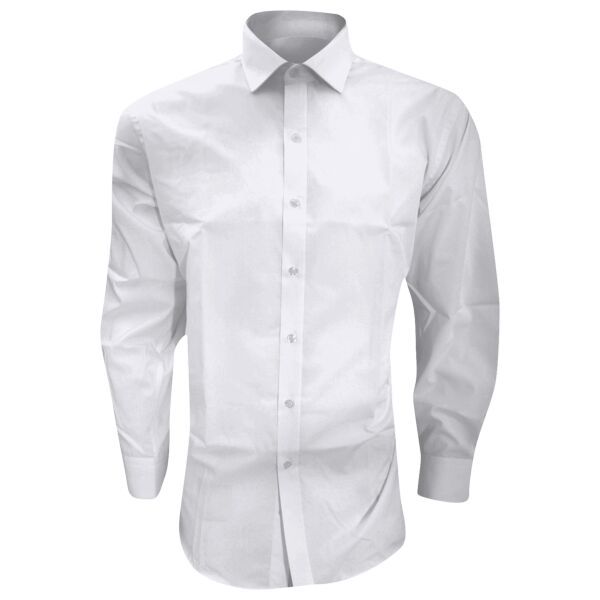 Brook Taverner Alba Long Sleeve Slim Fit Poplin Shirt Thumbnail