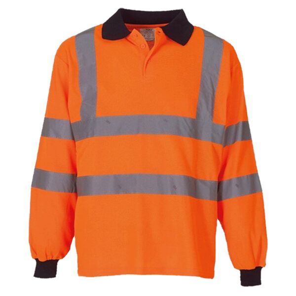 Hi-Vis Long Sleeve Polo Shirt Thumbnail