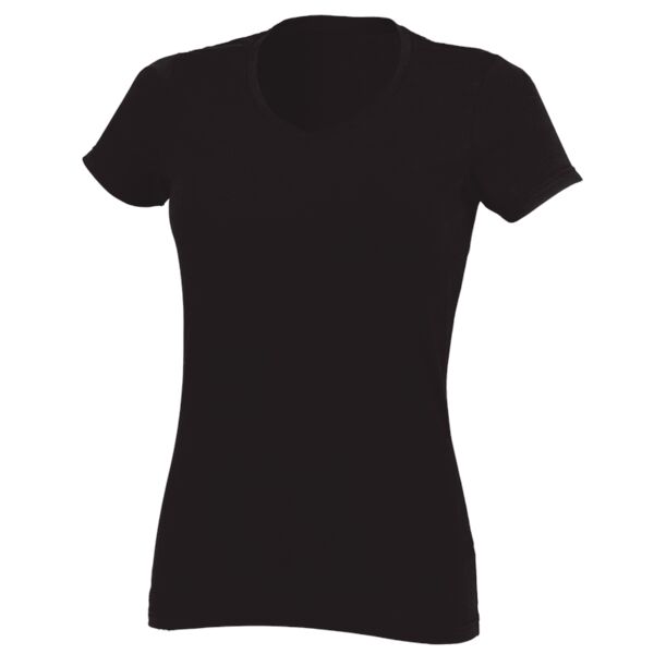 SF Clothing Ladies Feel Good Stretch V Neck T-Shirt Thumbnail