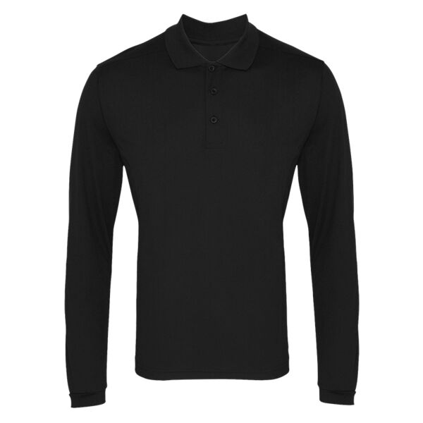 Premier Long Sleeve Coolchecker® Piqué Polo Shirt Thumbnail