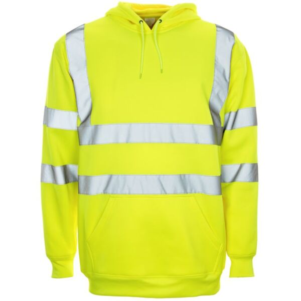 Supertouch Hi Vis Yellow Hooded Sweatshirt Thumbnail