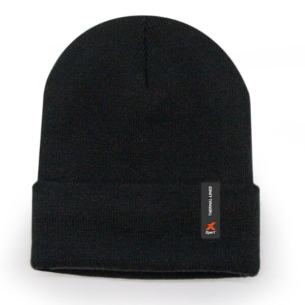 Xpert Core Thermal Lined Beanie Hat Black Thumbnail